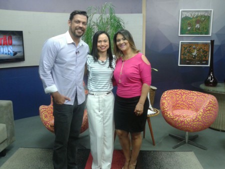 Bastidores do Programa Tudo de Bom - SBT - TV Ponta Verde - após a entrevista sobre Terapia Ortomolecular.